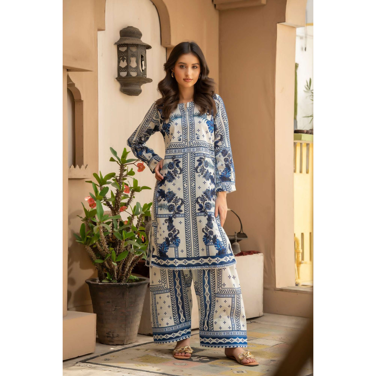 UMRZ-45 2 Pc Printed Cotton Co-Ord set |Ready to Wear| Rangz