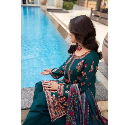 KC-1491 kashmiri Chikenkari Luxury Cotton farshi Shalwar Collection | Ready to Wear | Karma Collection