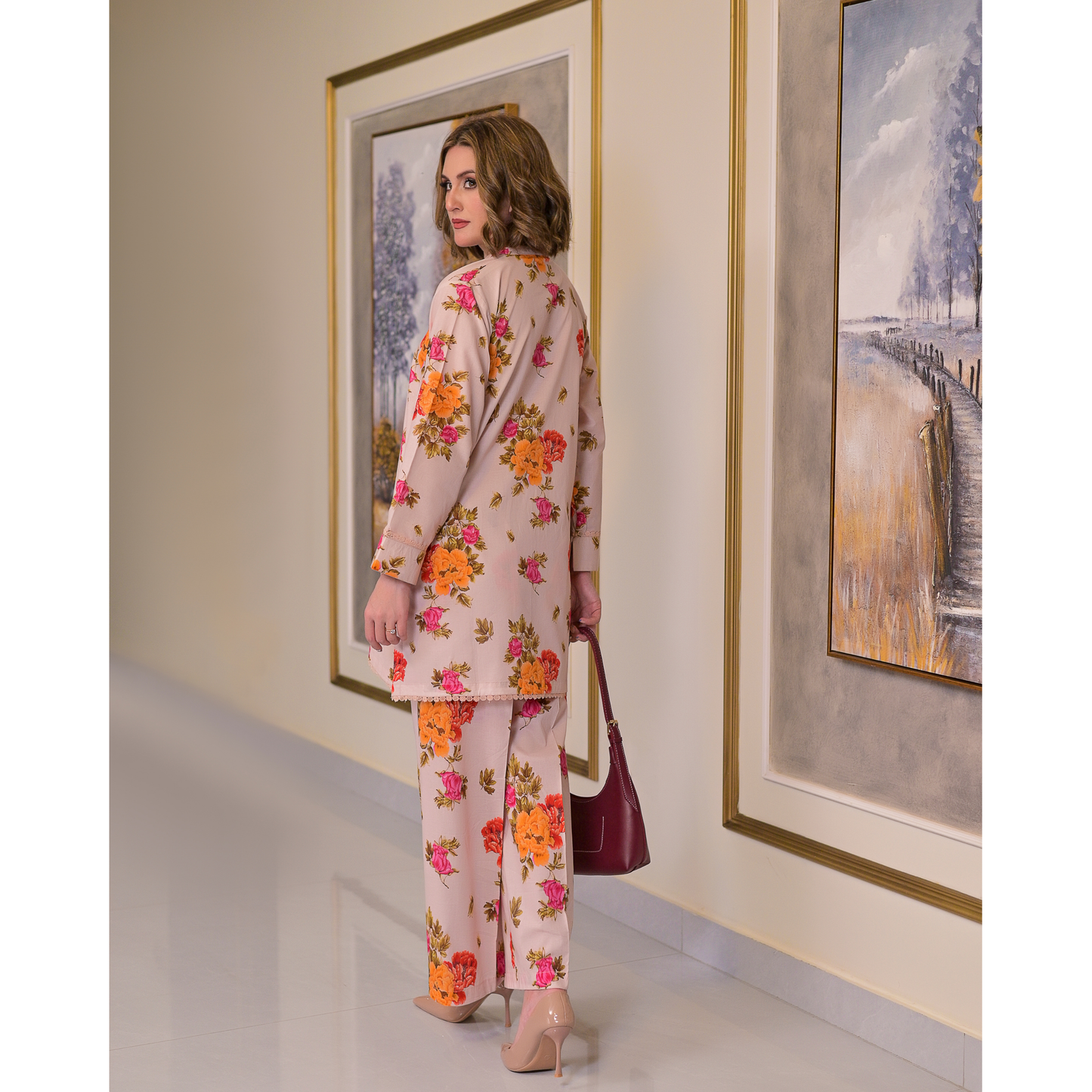 USN-17 Printed Cambric Cotton Co-Ords Set by Saphron