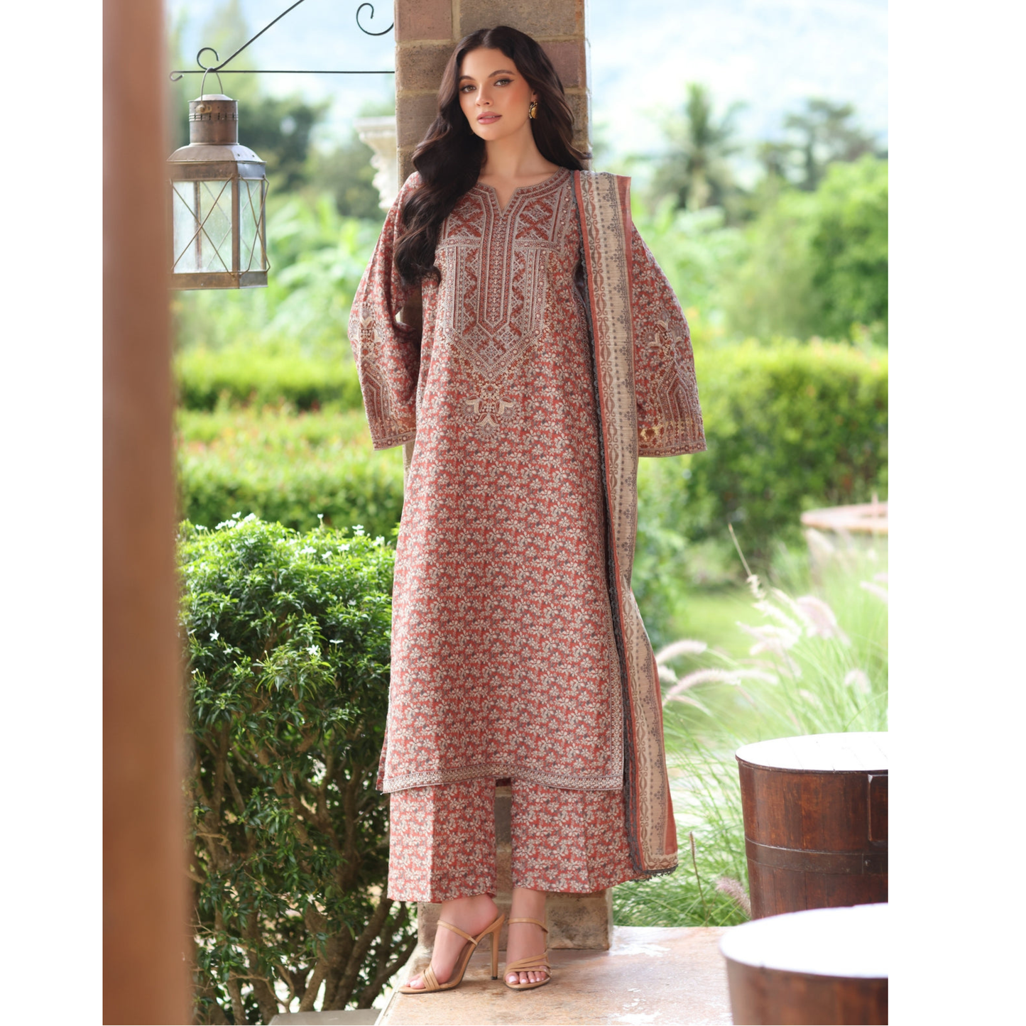 UA-138 Embroidered Printed khaddar Collection by Umnaa | Ready to Wear | Asian Clothes