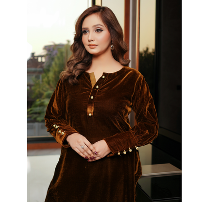 UMS-47 Coco by Simrans Velvet Co-Ords set | Ready to Wear | Asian Clothes