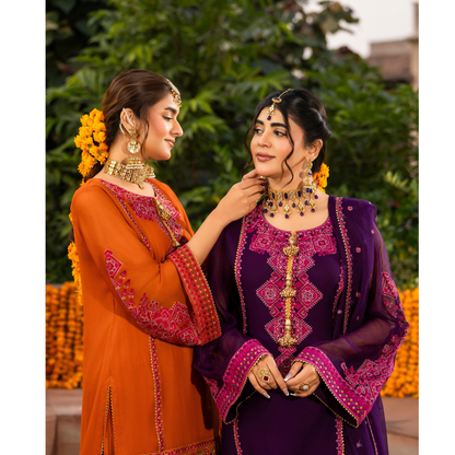 F-494 "Hayat" Embroidered Georgette Chiffon 3 Pc Collection