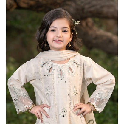 UMS-55 Janan Mother Daughter Chikenkari Jacquard Eid Edit by Simrans | Ready to Wear Asian Pakistani clothes