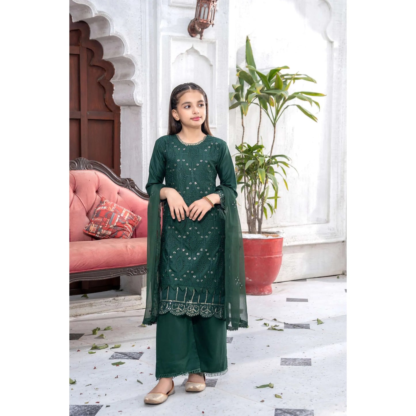 UMRZ-54 "Image Kari" Linen Festive Mother & Daughter Collection by Rangz