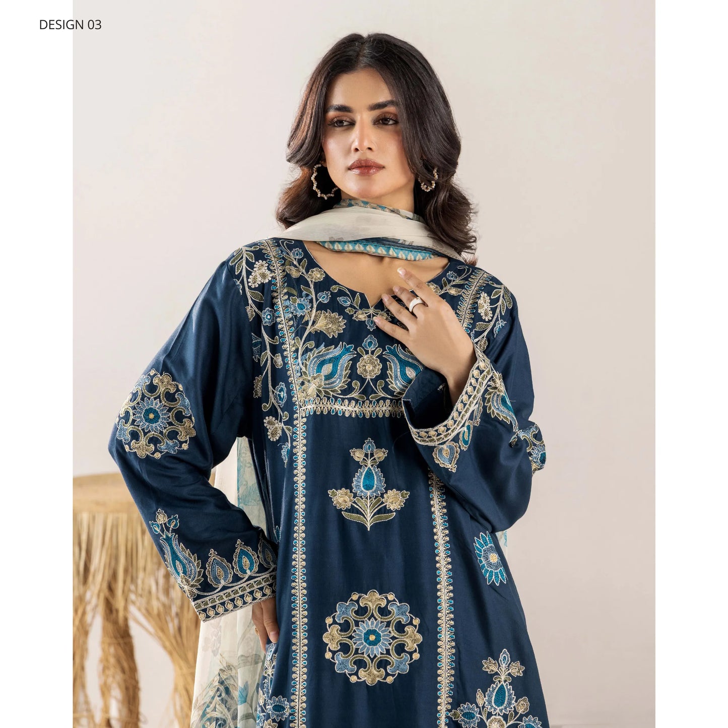 UTT-18 VOL 2 Embroidered Printed Linen Festive Collection by Traditional Thread