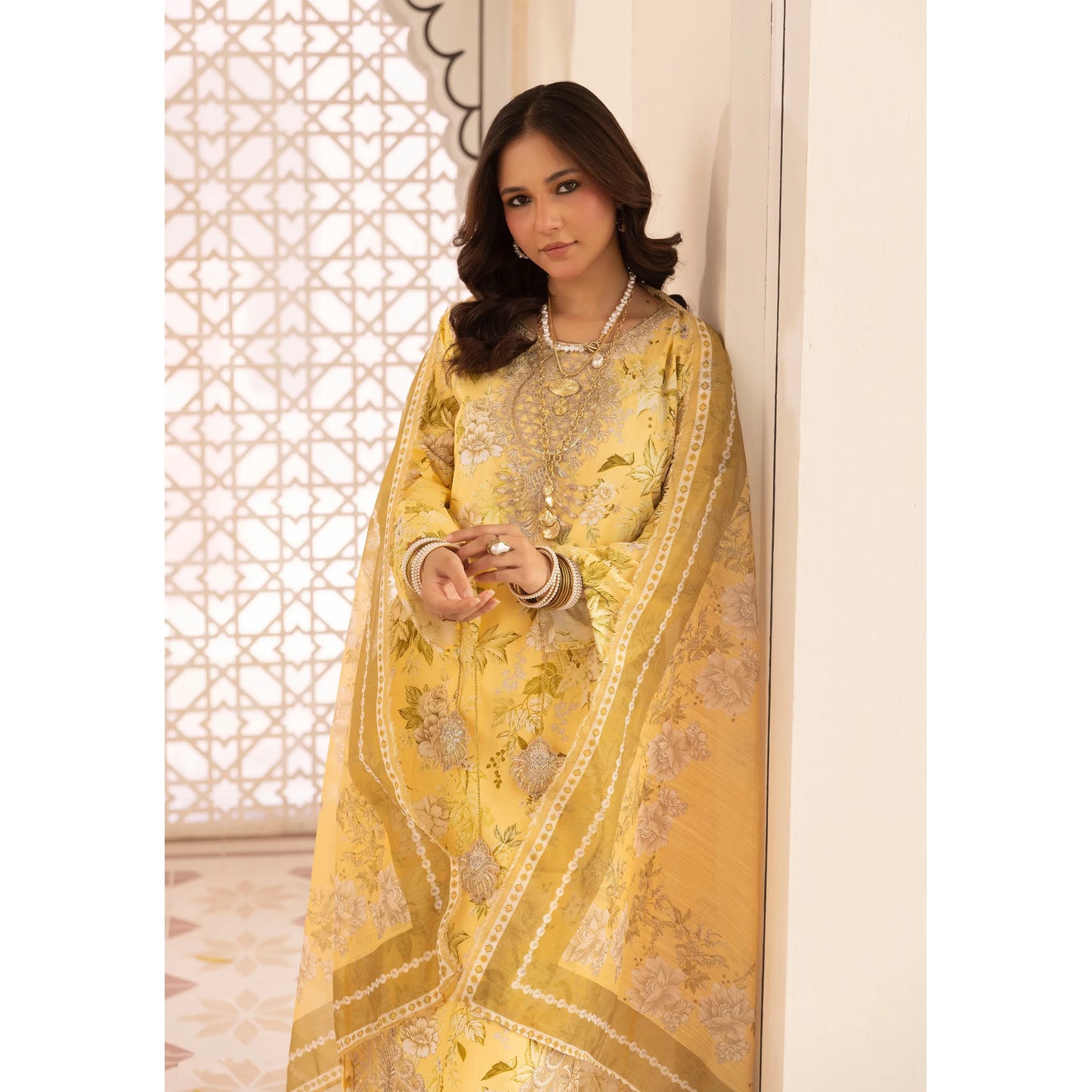 UMS-63 "Limelight" by Simrans Embroidered Printed Pure Lawn 3 Pc Collection Ready to Wear Pakistani Asian clothes