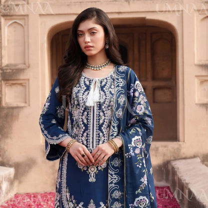 UA-193 Embroidered Cotton Collection 3 Piece | Ready to Wear | Asian clothes
