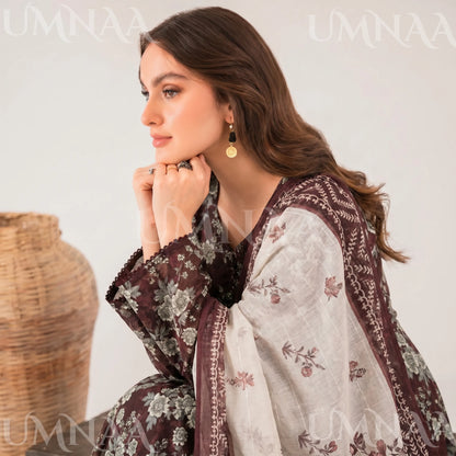 UA-197 Printed Poly Lawn frock 3 Pc Collection Ready to Wear Pakistani Asian clothes
