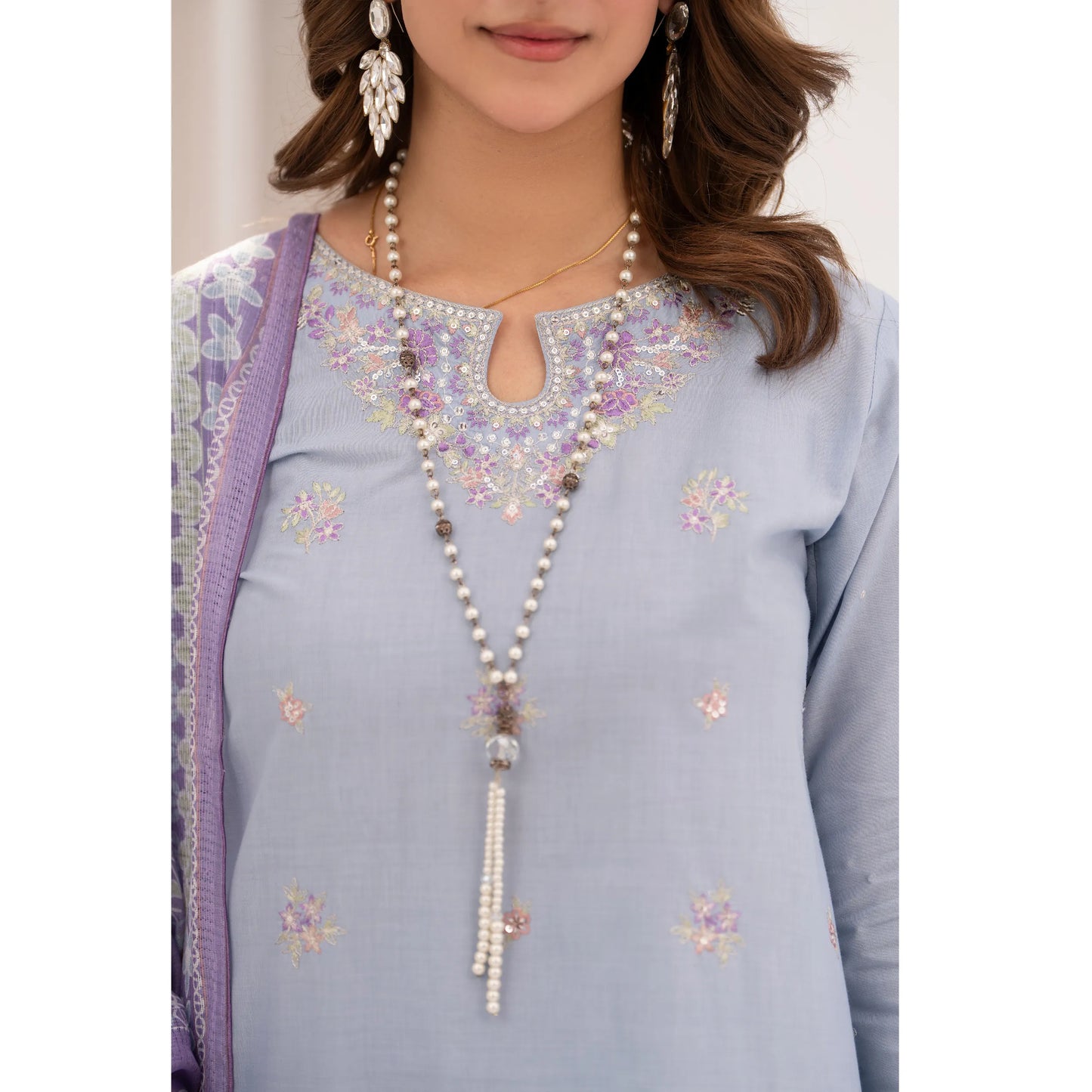 UA-216 Embroidered Cambric Cotton Collection by Umnaa | Ready to Wear Pakistani Asian clothes