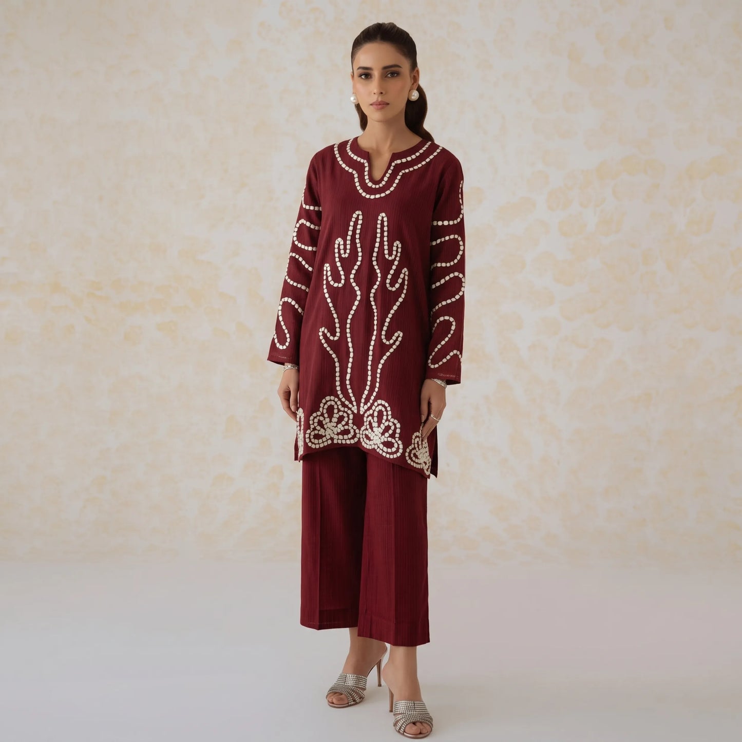 UN-02 Doria Lawn 2 Piece Co-Ord Set for Women | Premium Printed Matching Set by Naubahar | Summer Casual Wear