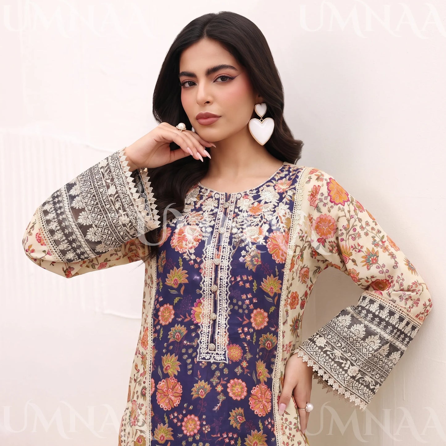 UA-334 Embroidered Viscose 3 Pc Collection Ready to Wear Pakistani Asian clothes by Umnaa