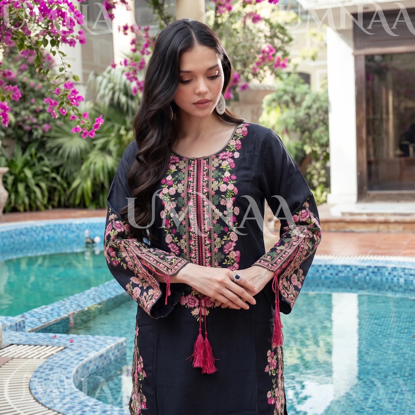UA-335 Embroidered Viscose 3 Pc Collection Ready to Wear Pakistani Asian clothes by Umnaa