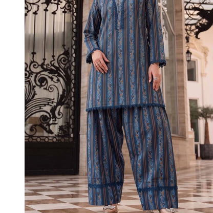 USN-23 Printed Farshi Shalwar Lawn Co-Ord Set | Saphorn