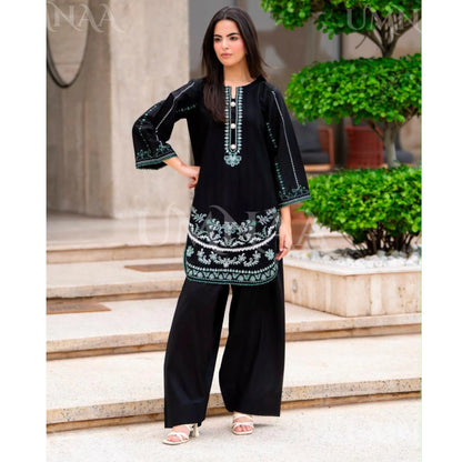 UA-277 Embroidered Trendy Cotton Co-Ord Set | Umnaa