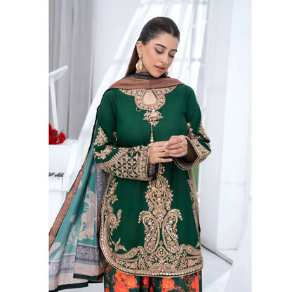 UTT-25 " Ethnic" Cambric Cotton 3 Pc Collection | Traditional Thread