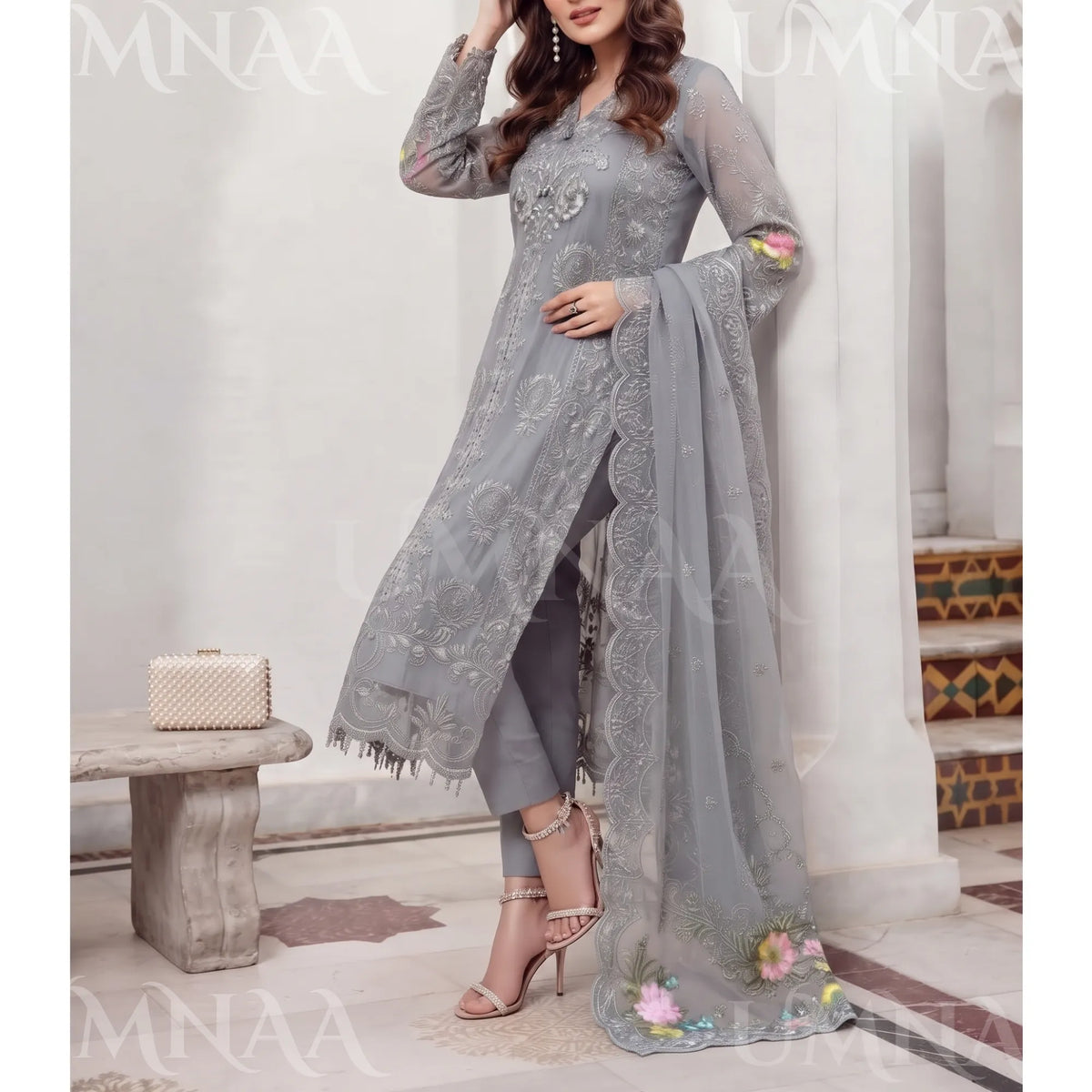 UA-299 Luxury Chiffom Collection 3 Pc | Umnaa