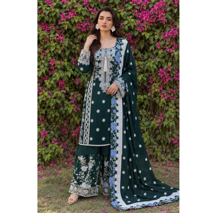 UA-310 Embroidered Dhanak Farshi Shalwar 3 Pc | Umnaa