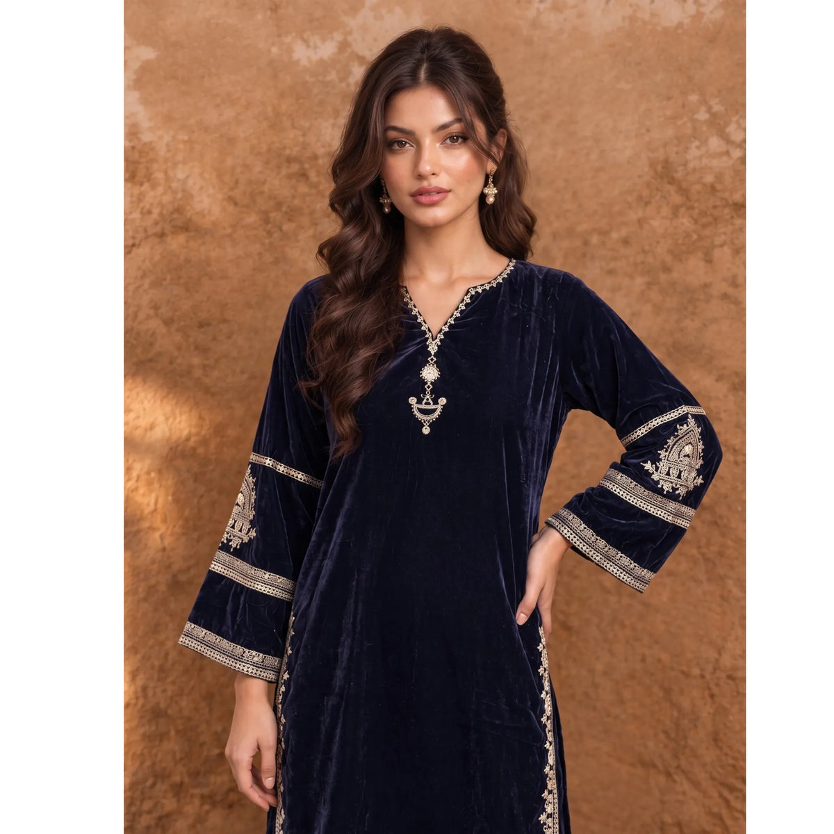 UA-315 Embroidered Farshi Shalwar Cord Set | Umnaa