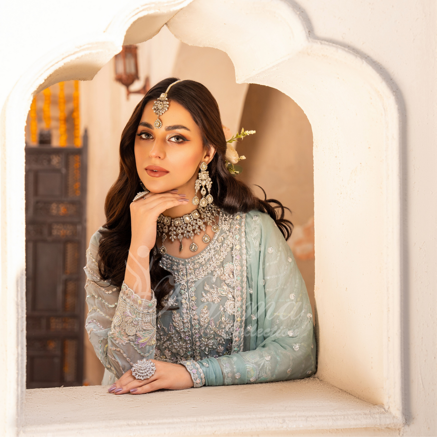 Luxury Embroidered Chiffon Party wear dress  | Wedding Collection | karma Collection | UMKC01201