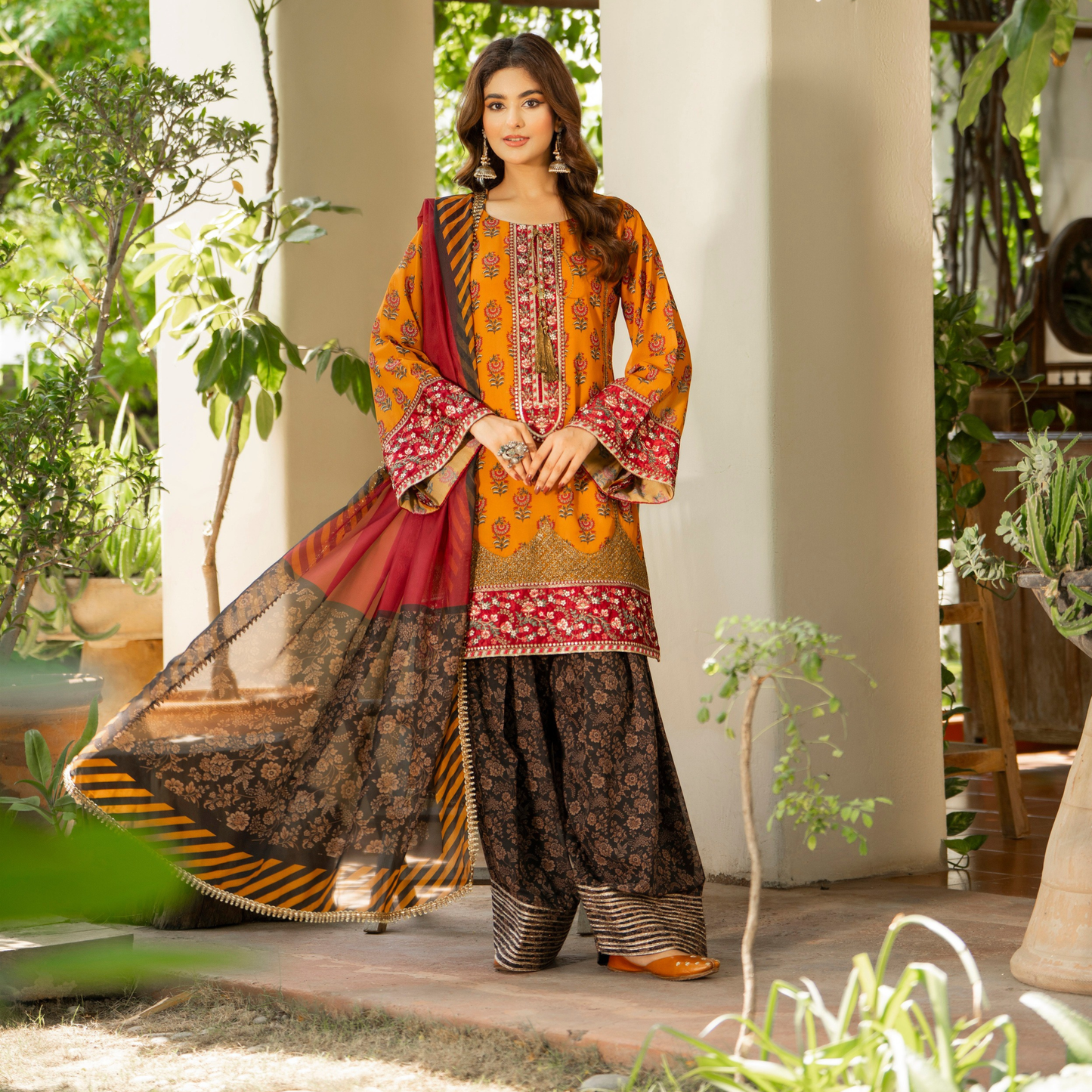 "Khumaar" Embroidered Georgette Collection by karma Collection Asian Wear Pakistani Dresses