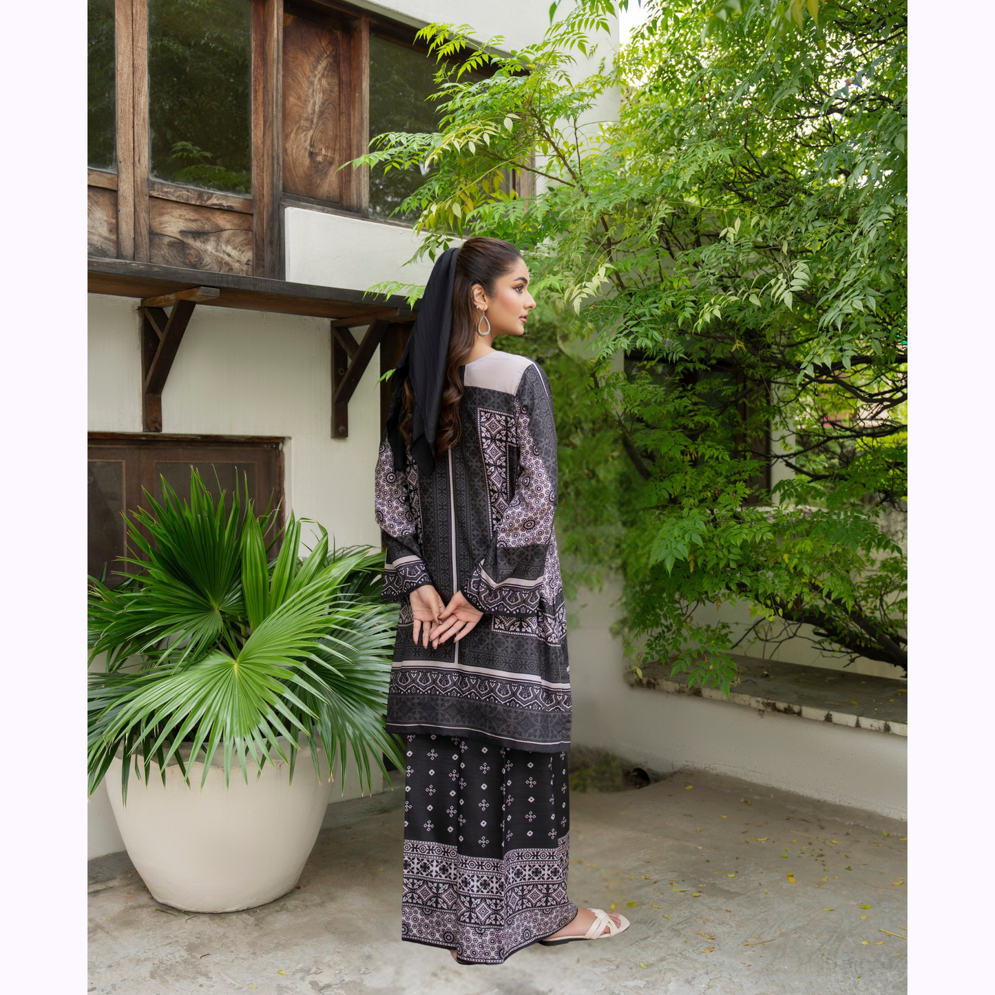 Sëleñe Raw Silk Printed Co-Ords Set by Karma Collection | Ready to Wear Modest fashion Asian