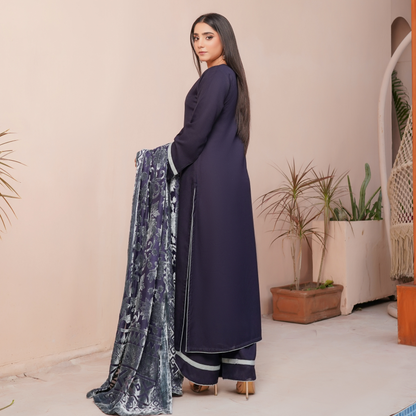 UMS-54 "Venus" by Simrans Palachi Shawl Linen Shalwar kammez Winter Collection