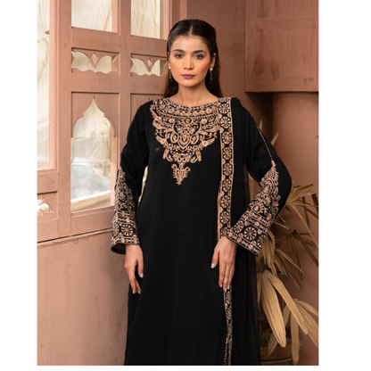UMRZ-50 Luxury Chiffon Embroidered 3 Pc Collection by Rangz