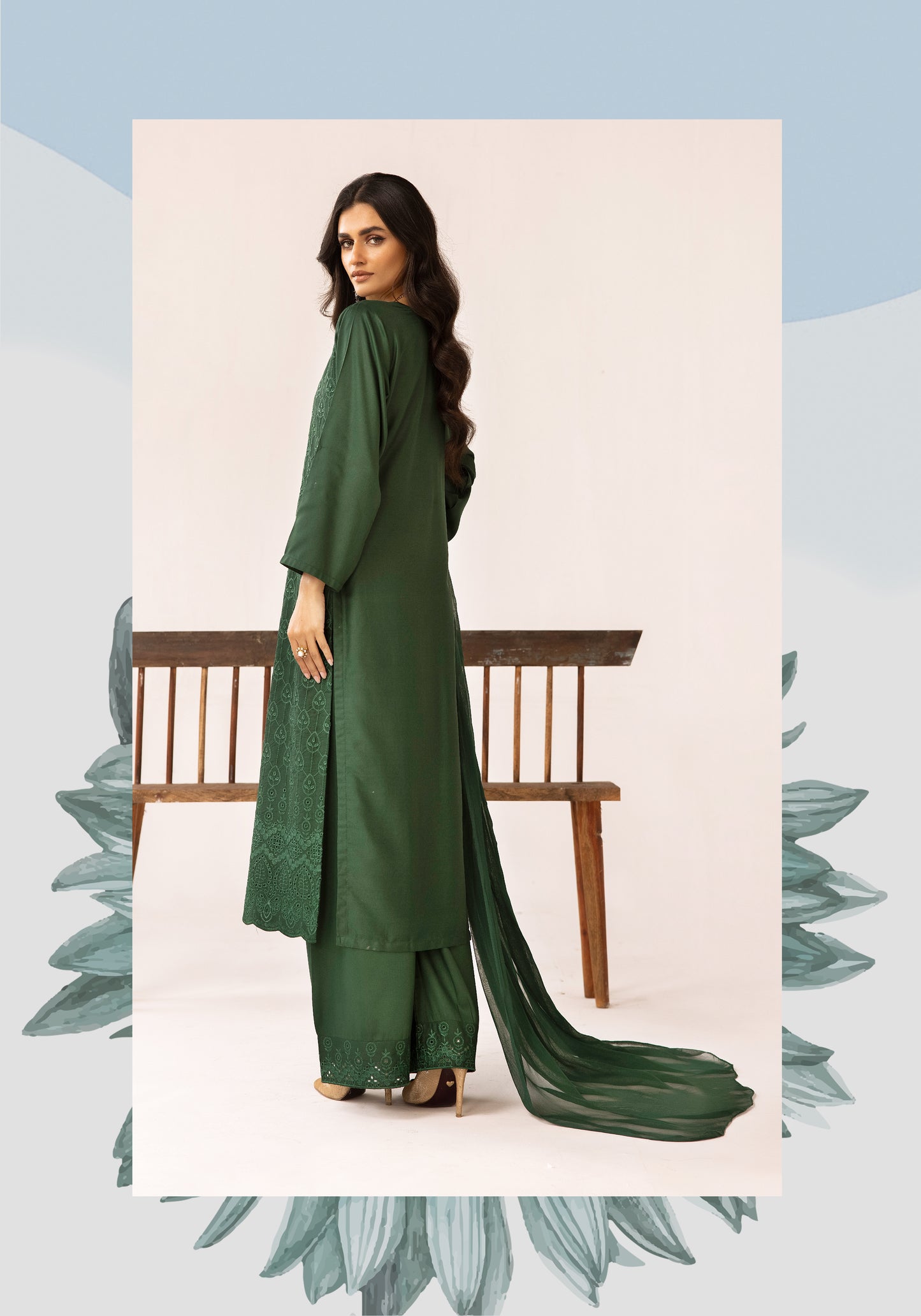 3 Piece Embroidered linen Collection By Simrans