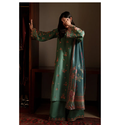 UCA-37 EALA Festive Embroidered Viscose Dress with Printed Silk Dupatta | Women’s Festive Wear Pakistani Designer Outfit by Casuallite