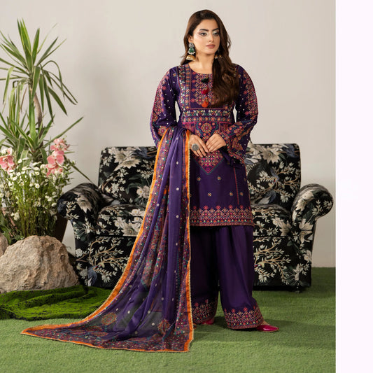KC-1582 "AYRA" Embroidered Cambric Cotton Collection by Karma Collection