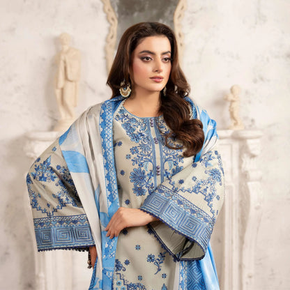 KC-1571 "Tabeer" Embroidered Festive Cambric Cotton Collection by Karma Collection