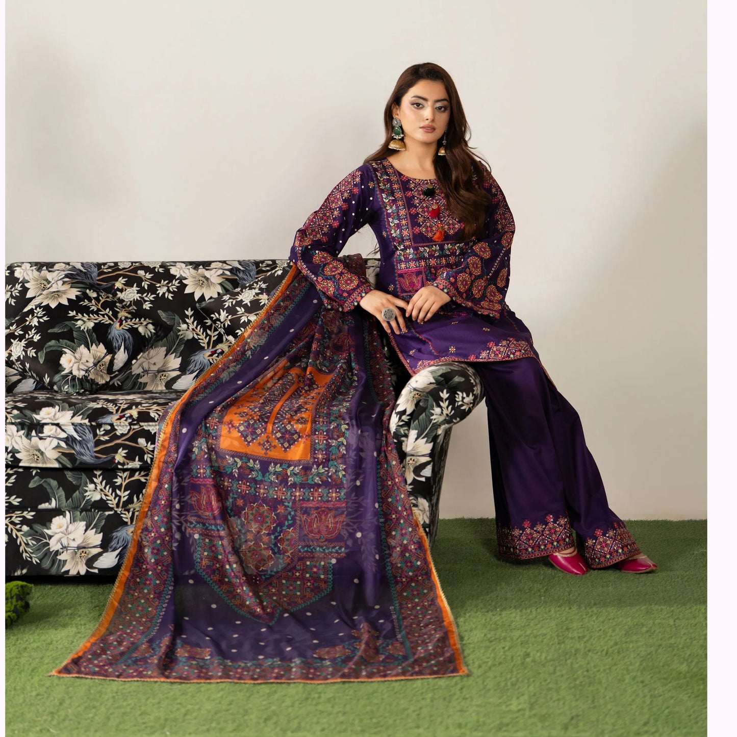 KC-1582 "AYRA" Embroidered Cambric Cotton Collection by Karma Collection