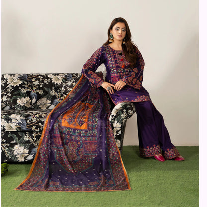 KC-1582 "AYRA" Embroidered Cambric Cotton Collection by Karma Collection