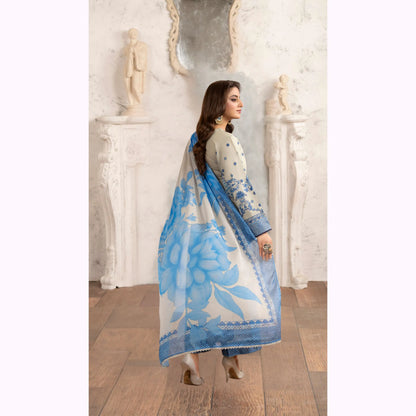KC-1571 "Tabeer" Embroidered Festive Cambric Cotton Collection by Karma Collection
