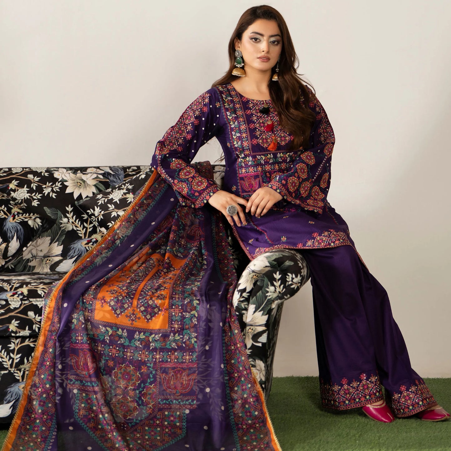 KC-1582 "AYRA" Embroidered Cambric Cotton Collection by Karma Collection