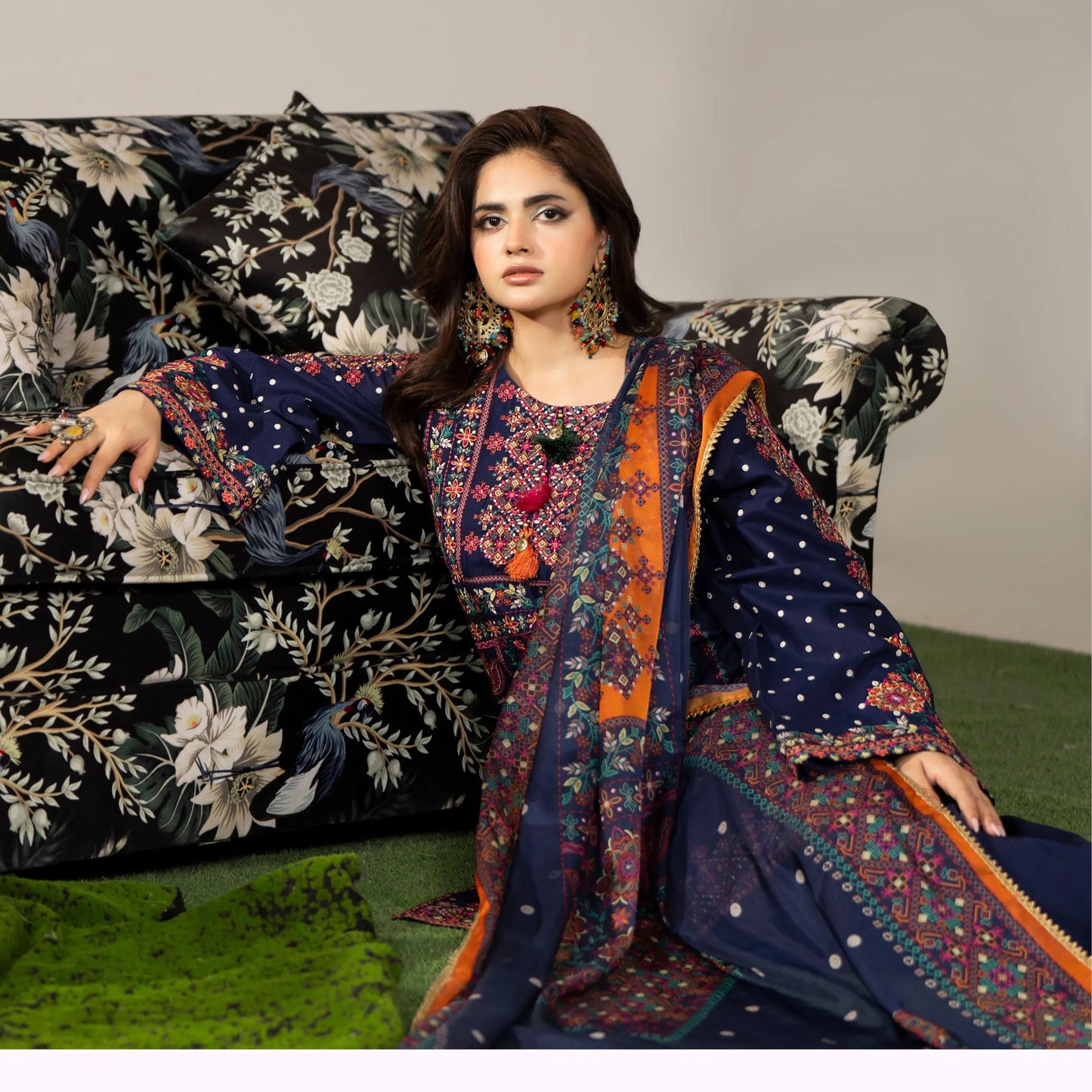 KC-1582 "AYRA" Embroidered Cambric Cotton Collection by Karma Collection