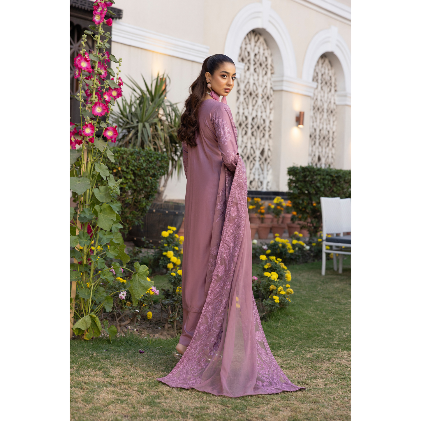 UMS-15 3 Pc Mother & Daughter Luxury Linen Eid Collection by Simrans