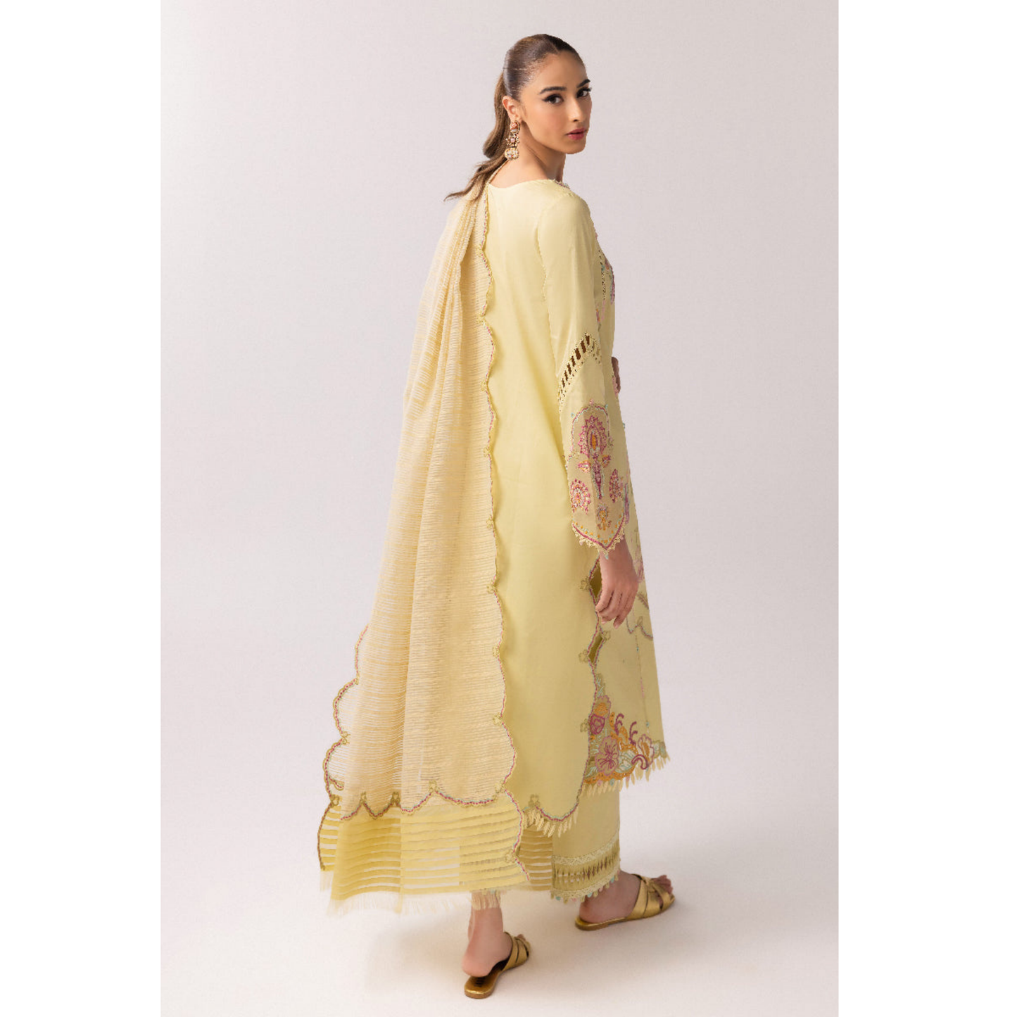 3 Pc Festive Embroidered Collection  | Ready to Wear | Qalamkar