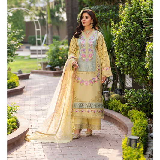 KC-1489 Chikenkari Luxury Cotton 3 Pc Collection | Ready to Wear | Karma Collection