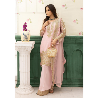 UMS-27 "NIDA LUX SHIFFON"  Luxury Chiffon with Farshi Shalwar Collection  | Ready to Wear | Simrans