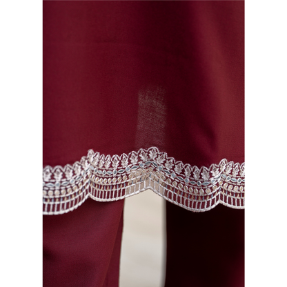 UZA-01 Rang e Elegance by Zaaria 2 Pc Embroidered Dhanak Co-Ords Set