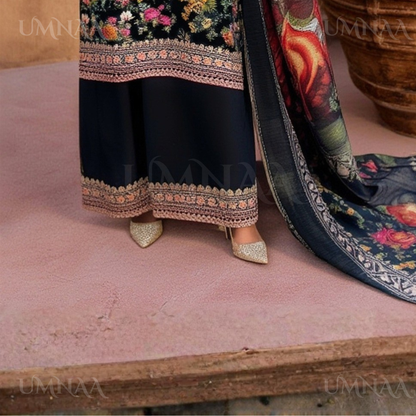 UA-132 Embroidered Viscose Linen 3 Pc | Ready to Wear | Asian Clothes