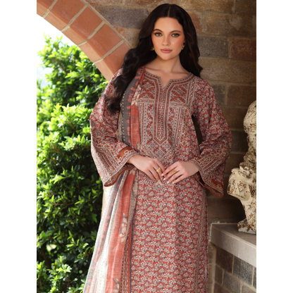 UA-138 Embroidered Printed khaddar Collection by Umnaa | Ready to Wear | Asian Clothes