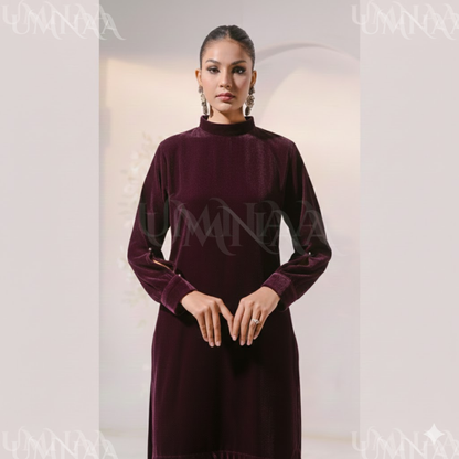 UA-152 Solid Velvet Farshi Shalwar Collection by Umnaa