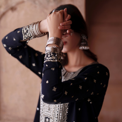 UCA-34 "ISHQIA" Festive Drop Embroidered Viscose Collection by Casuallite