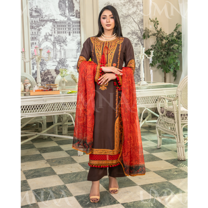 UA-163 Embroidered Linen Festive Collection | Ready by Wear | Pakistani Dress Asian Clothes Umnaa