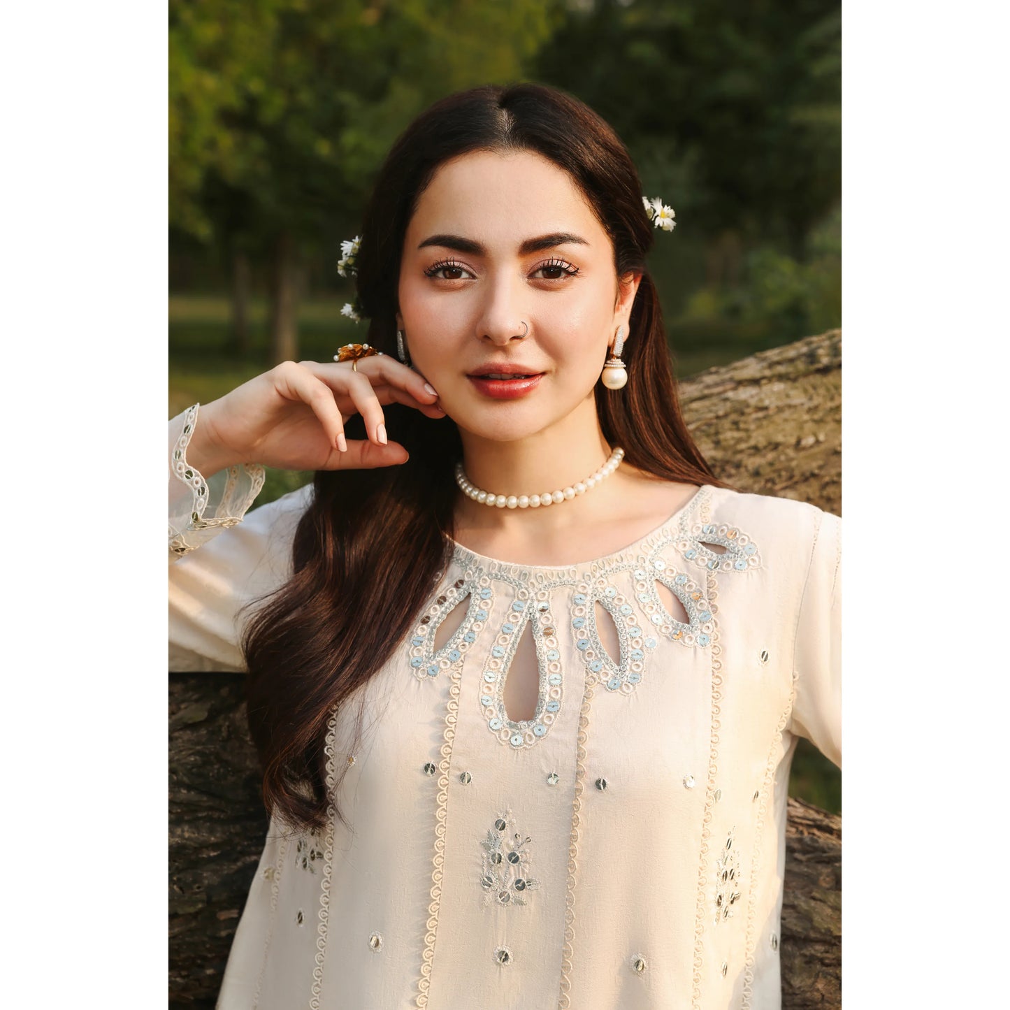 UMS-55 Janan Mother Daughter Chikenkari Jacquard Eid Edit by Simrans | Ready to Wear Asian Pakistani clothes
