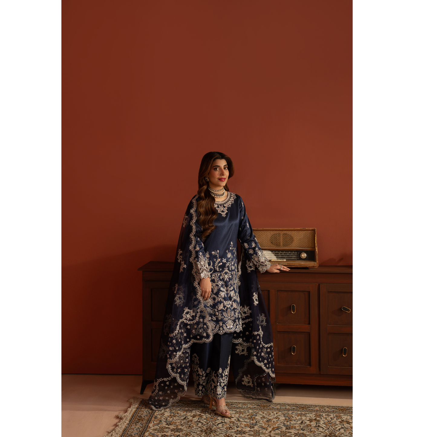 UA-170 Raw Silk Embroidered Festive Collection