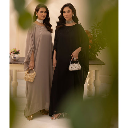 UMS-58 Jeem by Simrans Chiffon Kaftan Dress |Ready to Wear Modest Fashion Asian Clothes