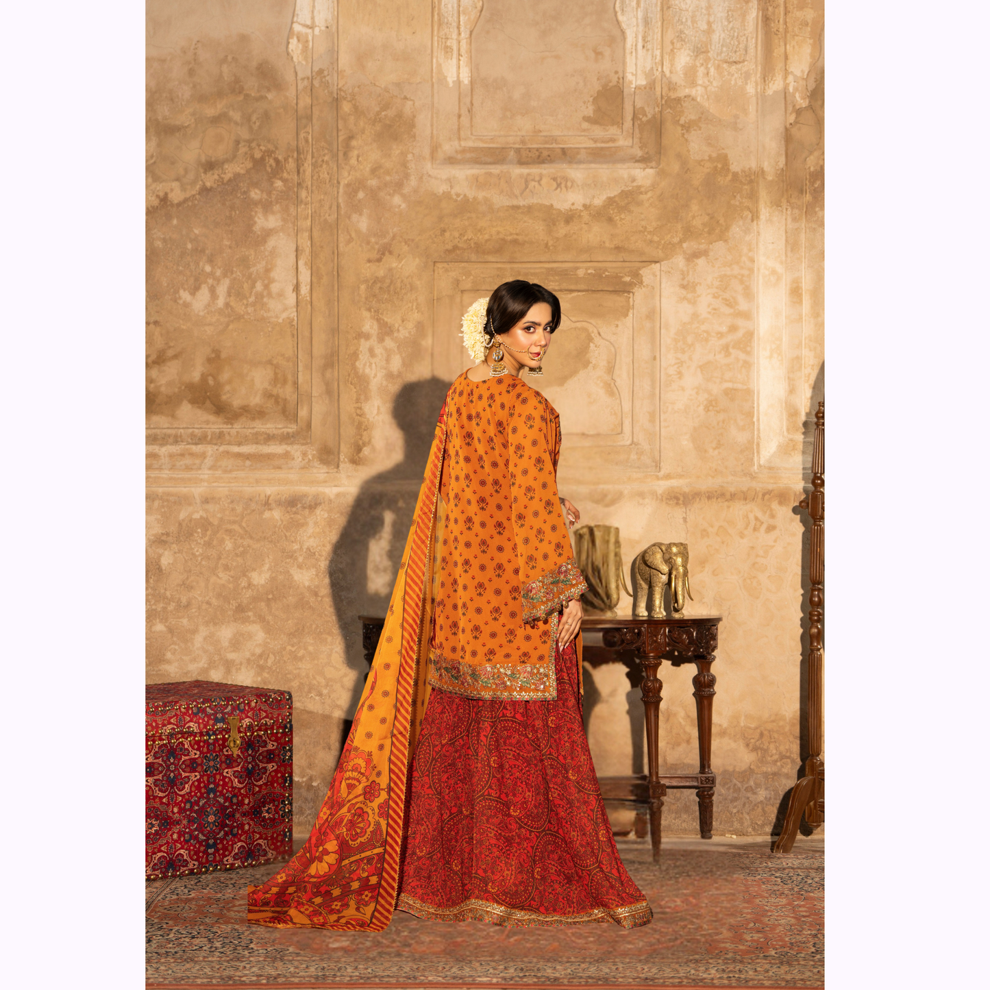 "AURA" Embroidered Georgette Collection by Karma Collection